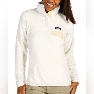 Patagonia Re-tool Snap T Raw linen/whitee Fleece pullover Size S